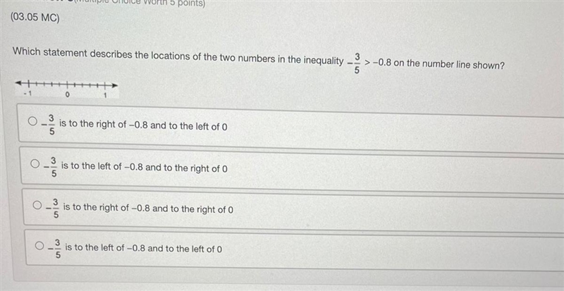 What number line shows Point A at -4, Point B at 2.5, Point C at -2 1/2, and Point-example-1