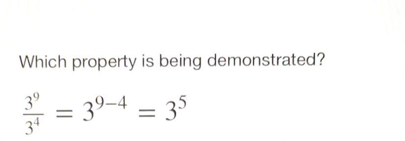 HELP ME PLZ DUE TODAY PICTURE IS ABOVE Which property is being demonstrated? quotient-example-1
