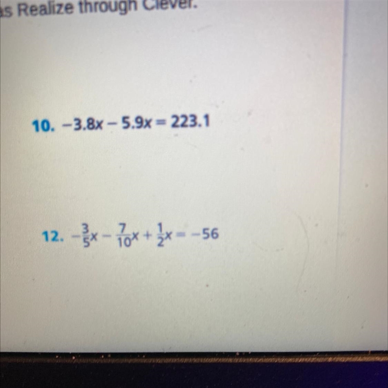 Solve for x Help with number 12-example-1