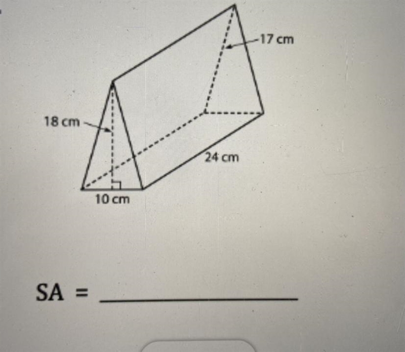 I need to find the Surface Area must show all work: I need help!!-example-1