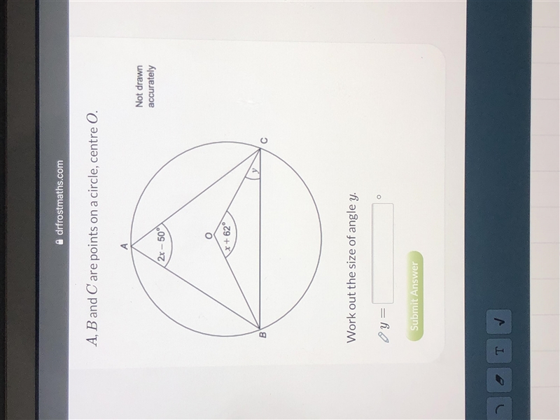 Work out the size of angle y.-example-1