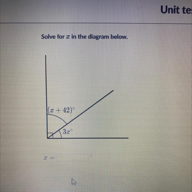 Solve for x in the diagram below (x+42)-example-1