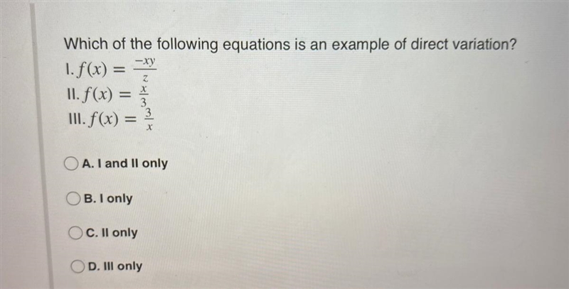 Which of the following equations is an example of direct variation?-example-1