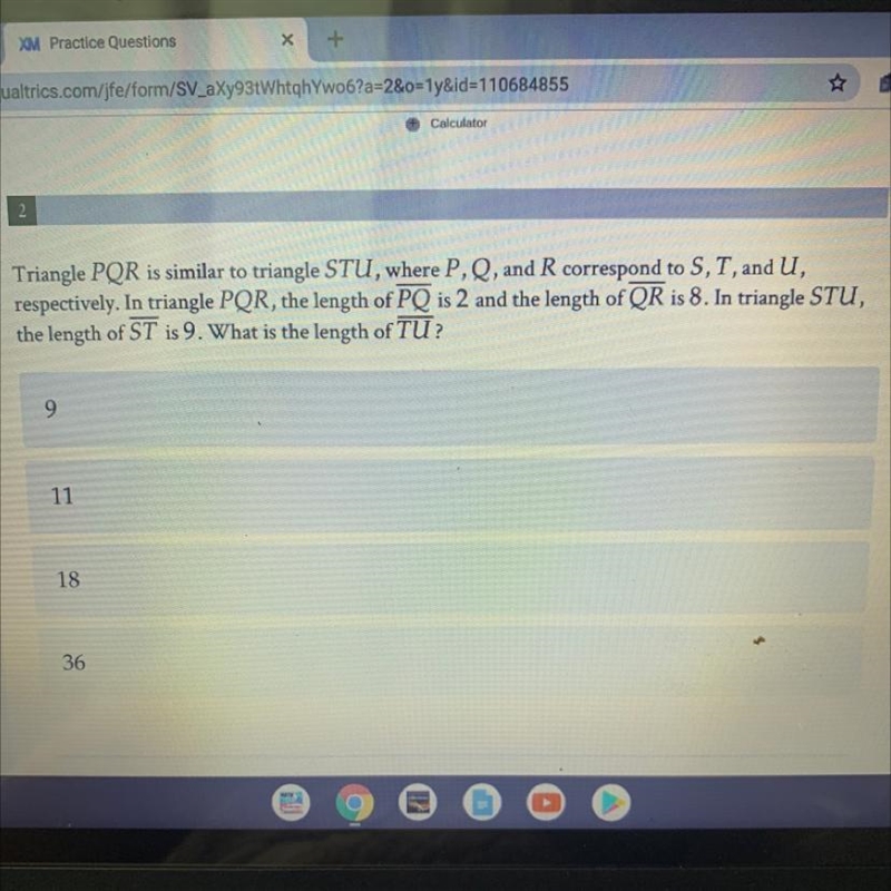 Triangle PQR is similar to triangle STU, where P, Q, and R correspond to S, T, and-example-1