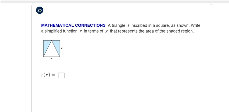 PLEASE HELP ME PLEASEEEEEEEEEEE A triangle is inscribed in a square, as shown. Write-example-1