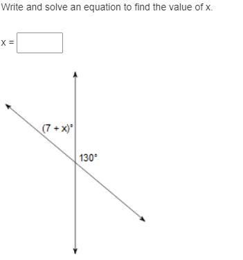 Solve an equation to find the value of x-example-1