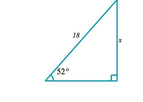 Solve for x in the triangle. Round your answer to the nearest tenth-example-1