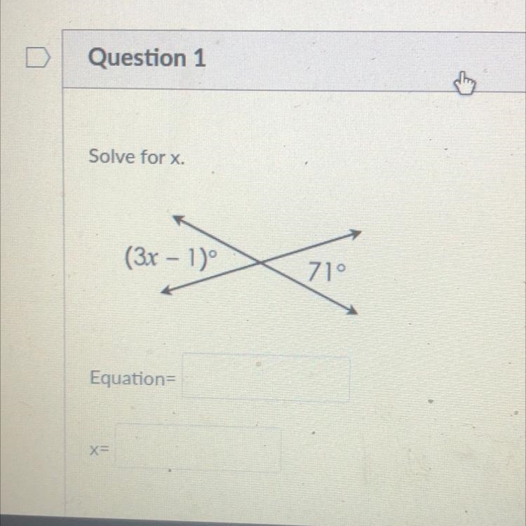 (3x- 1) 71 solve for the equation and x please-example-1