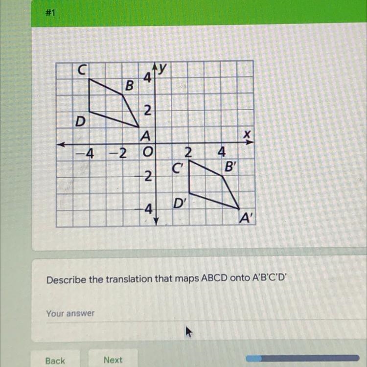 Describe the translation that maps ABCD onto A’B’C’D’-example-1