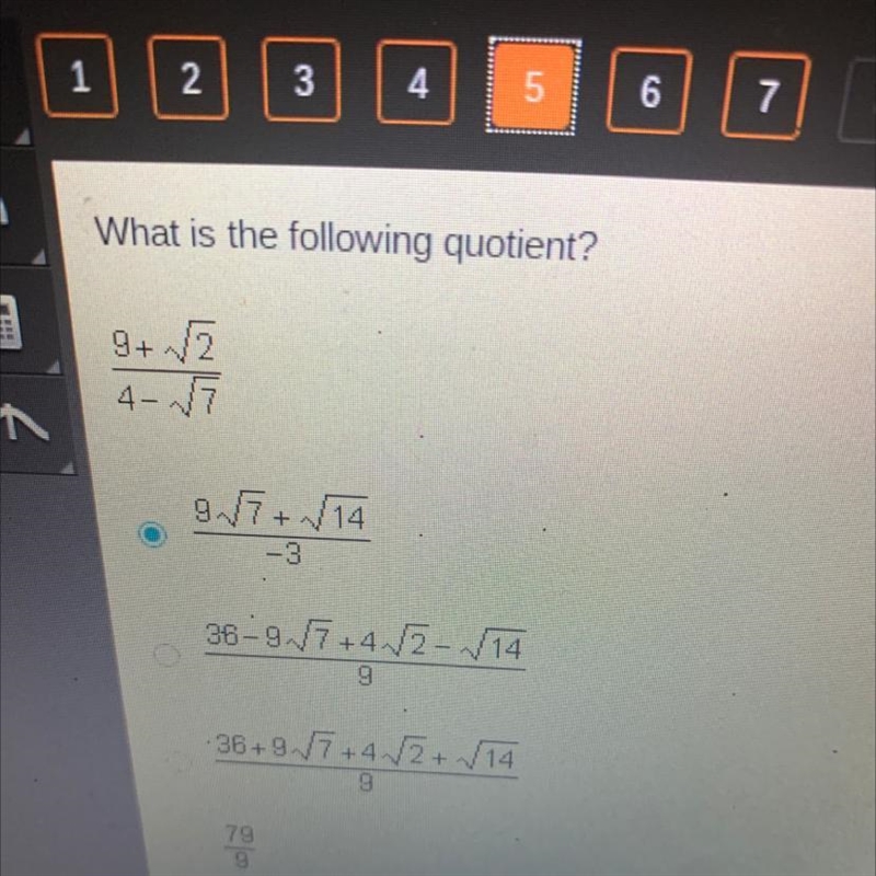 What is the following quotient? 9+ V2 4-7-example-1