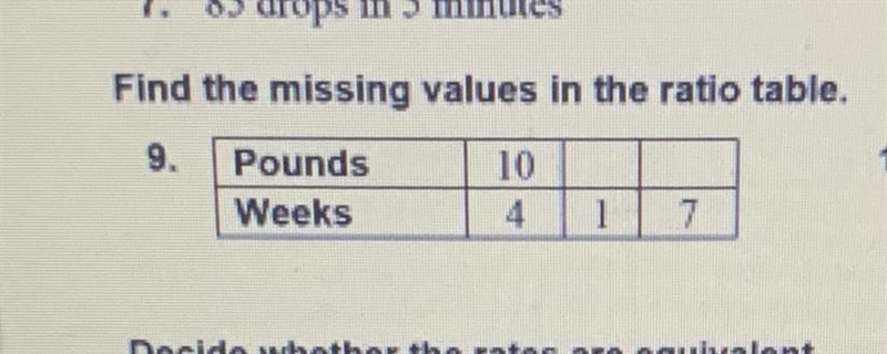 Find the missing values in the ratio table. pls help-example-1