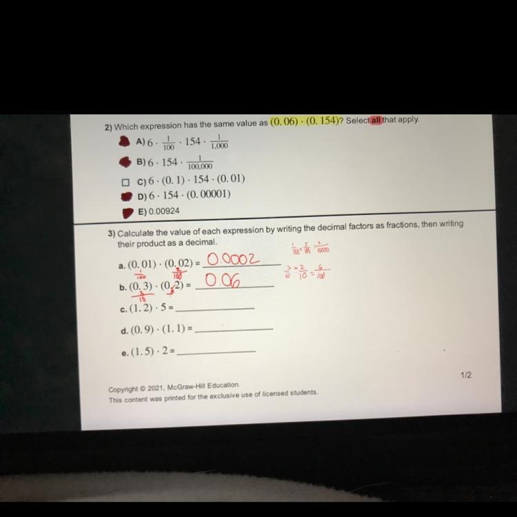 Can someone help me with #3 on c d and e-example-1