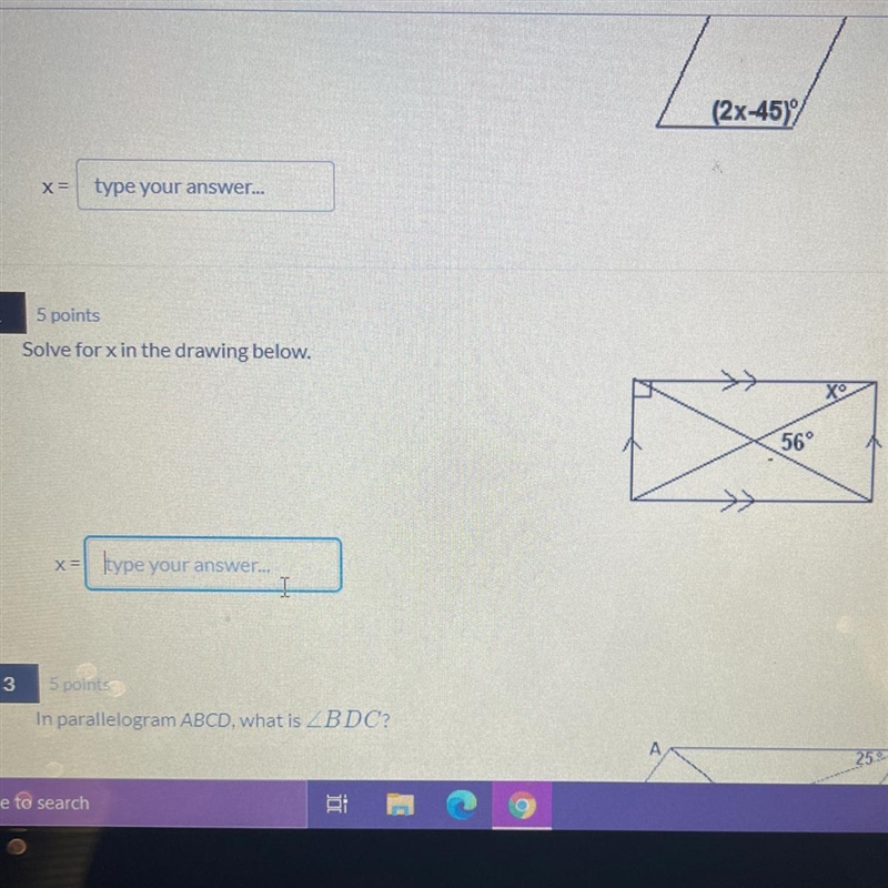 Solve for x in the drawing above.-example-1