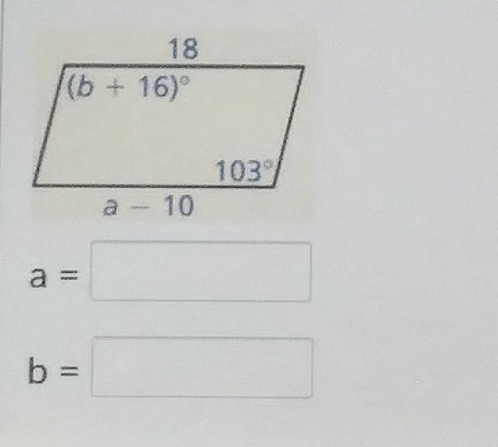 Find the Value of each variable in the parallelogram.​-example-1