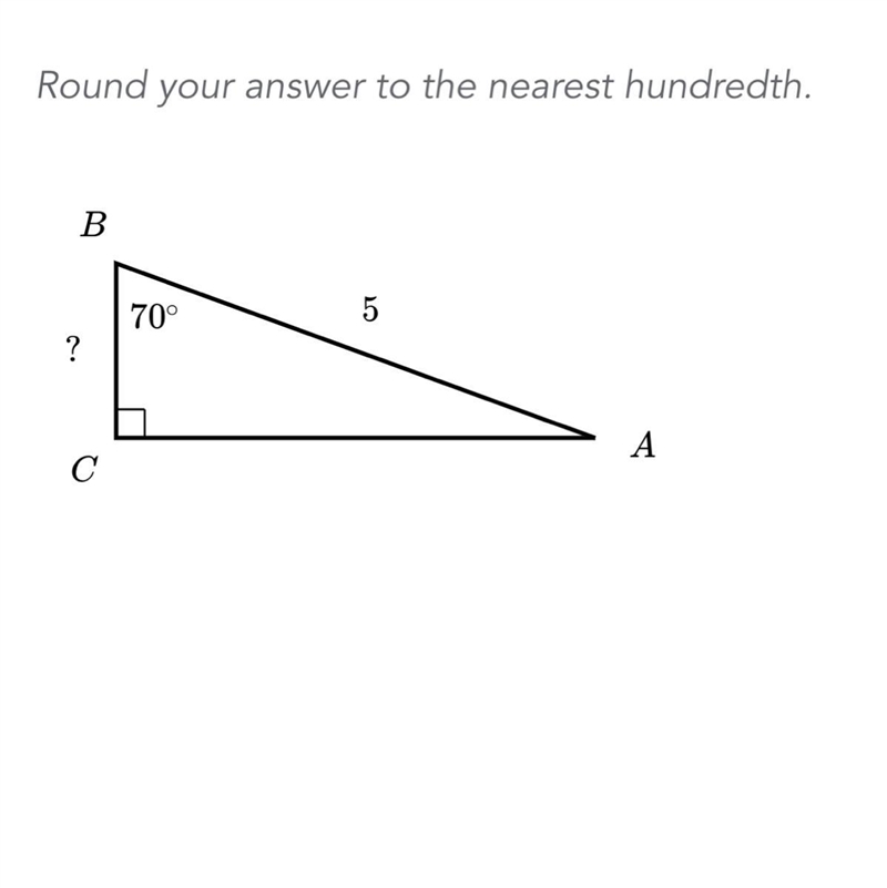 Round your answer to the nearest hundredth find side BC-example-1