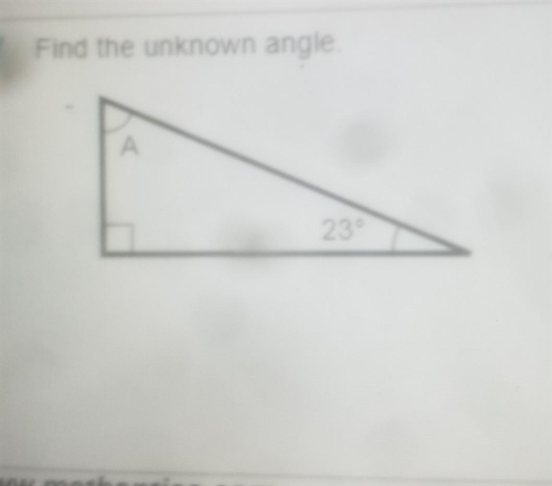 Find the unknown angle​-example-1