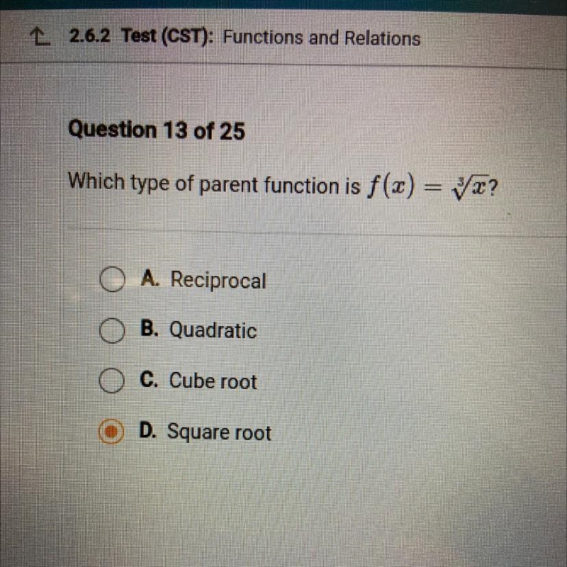 Which type of parent function is f(x) = 3^x?-example-1