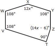 HELP! The angle measures of a hexagon add up to 720°. What is the measure of angle-example-1