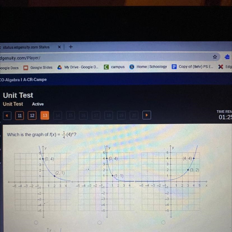 Please help Which is the graph of f(x) = 2 (4)x?-example-1