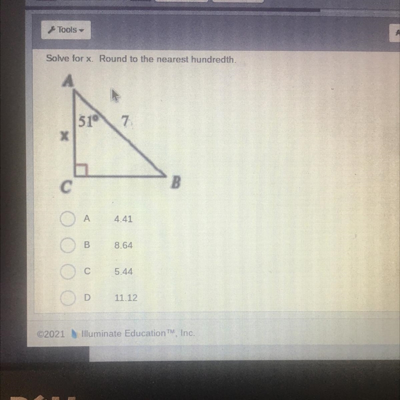 Solve for x. Rolind to the nearest hundredth.-example-1