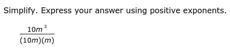 Assignment: Multiply and divide monomials A clear explanation of how you got your-example-1