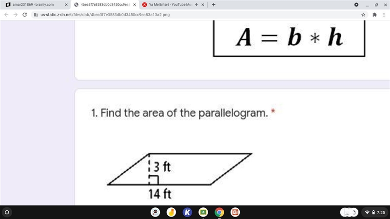 Find the area of parallelogram-example-1