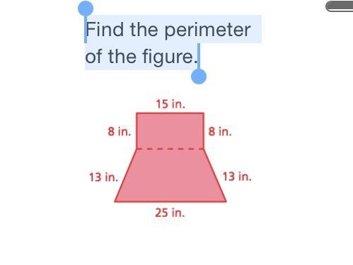 Find the perimeter of the figure.-example-1