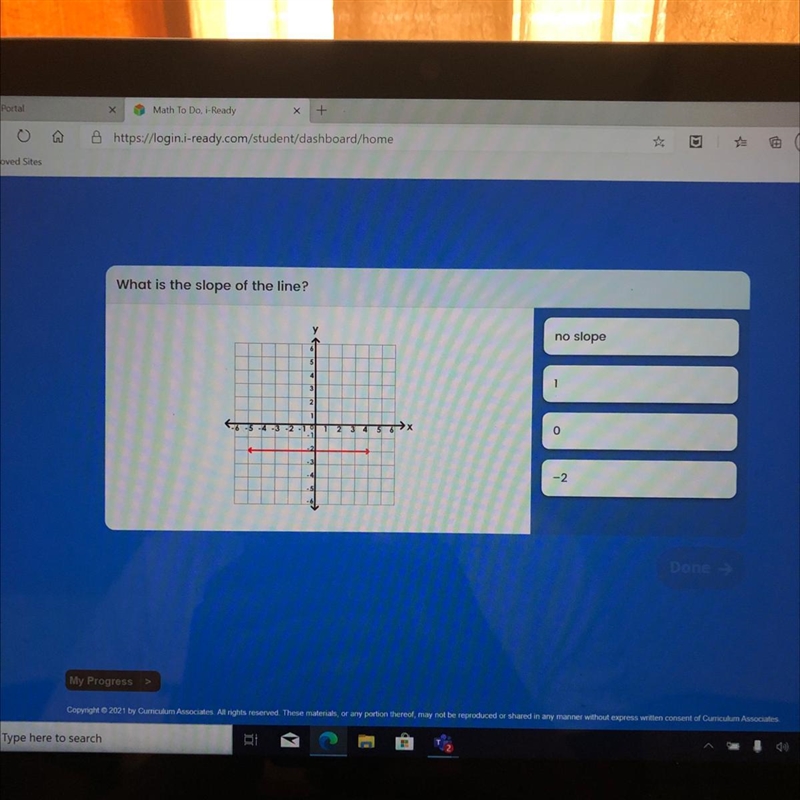 What is the slope of the line? no slope 5 4 3 2 1 3 2-1 Х 0-example-1