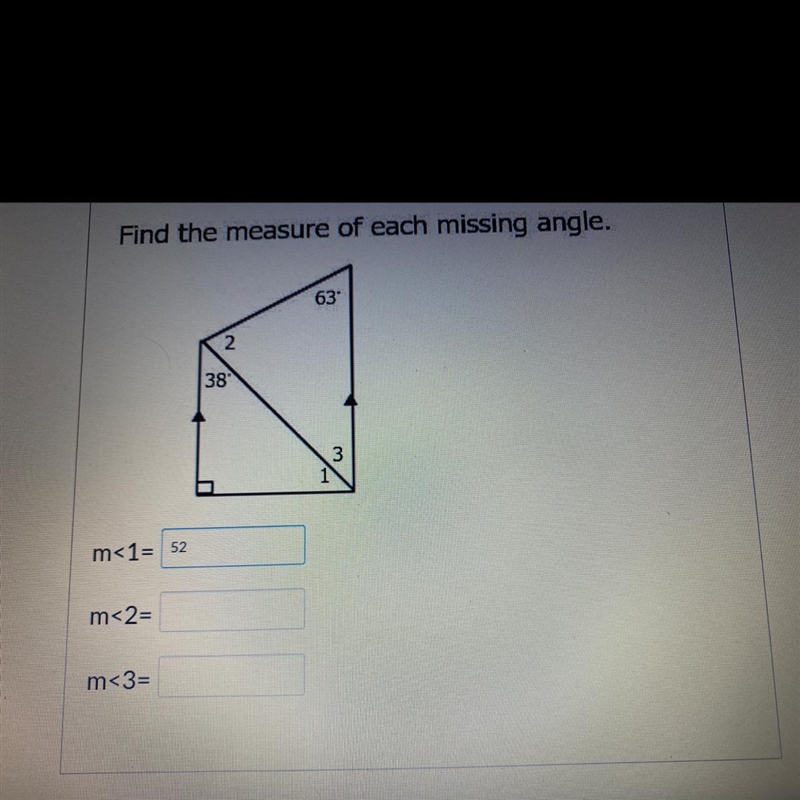 Find the measure of the missing angles-example-1