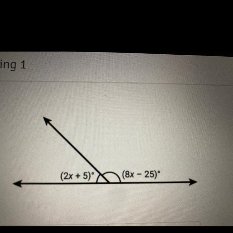 Which angle relationship would you use to prove that x = 20-example-1