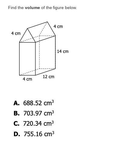 Find the volume of the figure below.-example-1