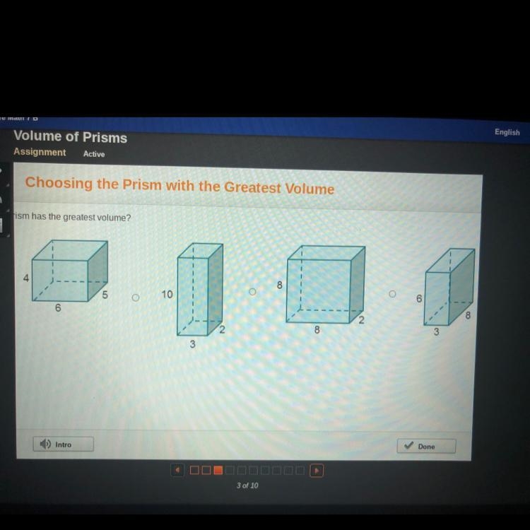 Which prism has the greatest volume?-example-1