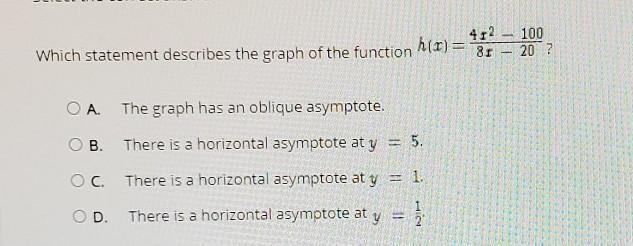 Which statement describes the graph of the function?​-example-1