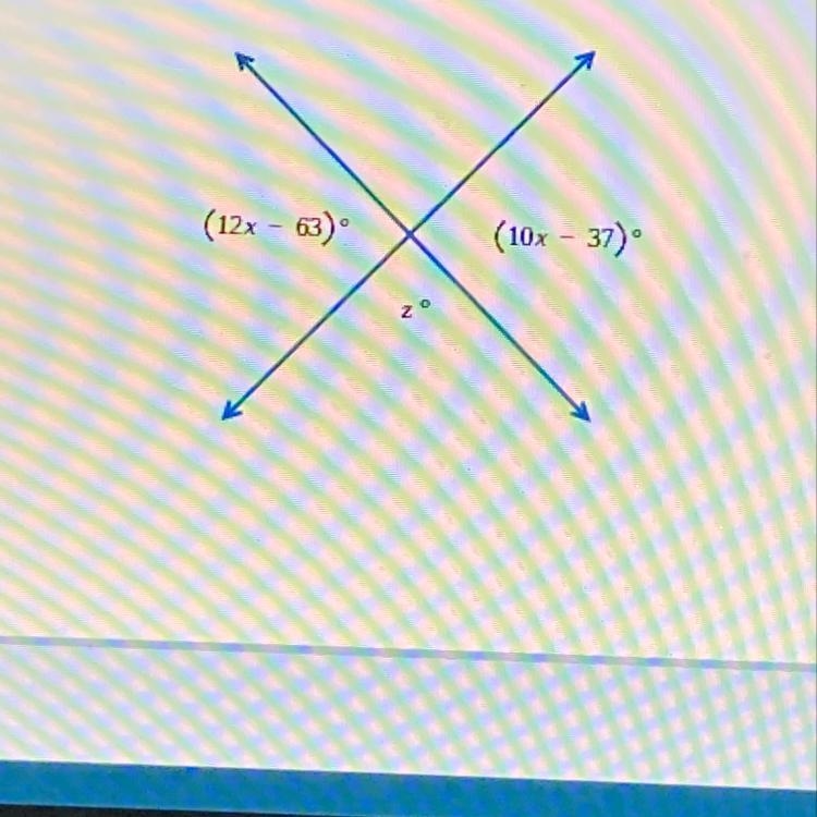 Find the values of x and z-example-1