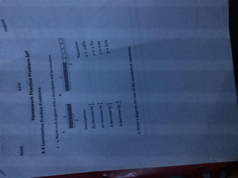 Match each diagram with a description and an equation-example-1