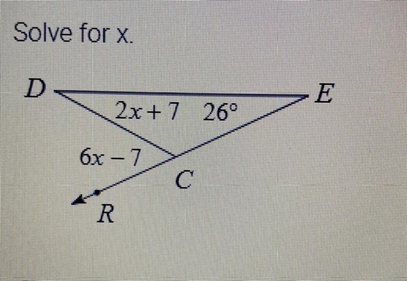 Solve for x See picture for problem! Please and thank you!!-example-1