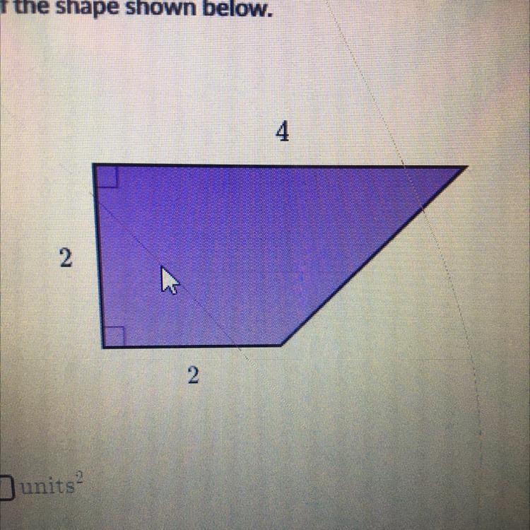 Find the area of the shape below-example-1