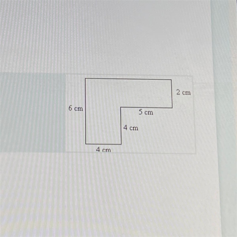 What is the area of the figure? 6 cm 5 cm 4 cm 4 cm 2cm-example-1