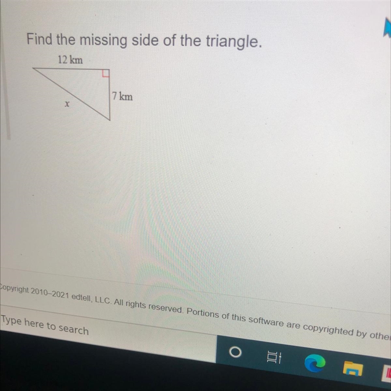 Find the missing side-example-1