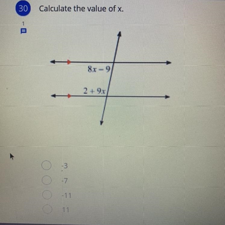 Answers in case you cant see them: -3 -7 -11 11-example-1