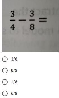 What is 3 forths - 3 eigths-example-1