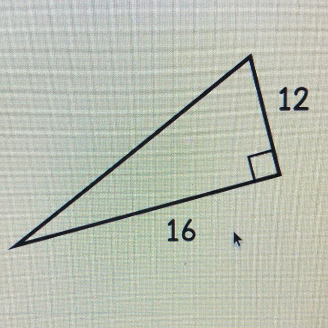 Find the missing length of the right triangle.-example-1