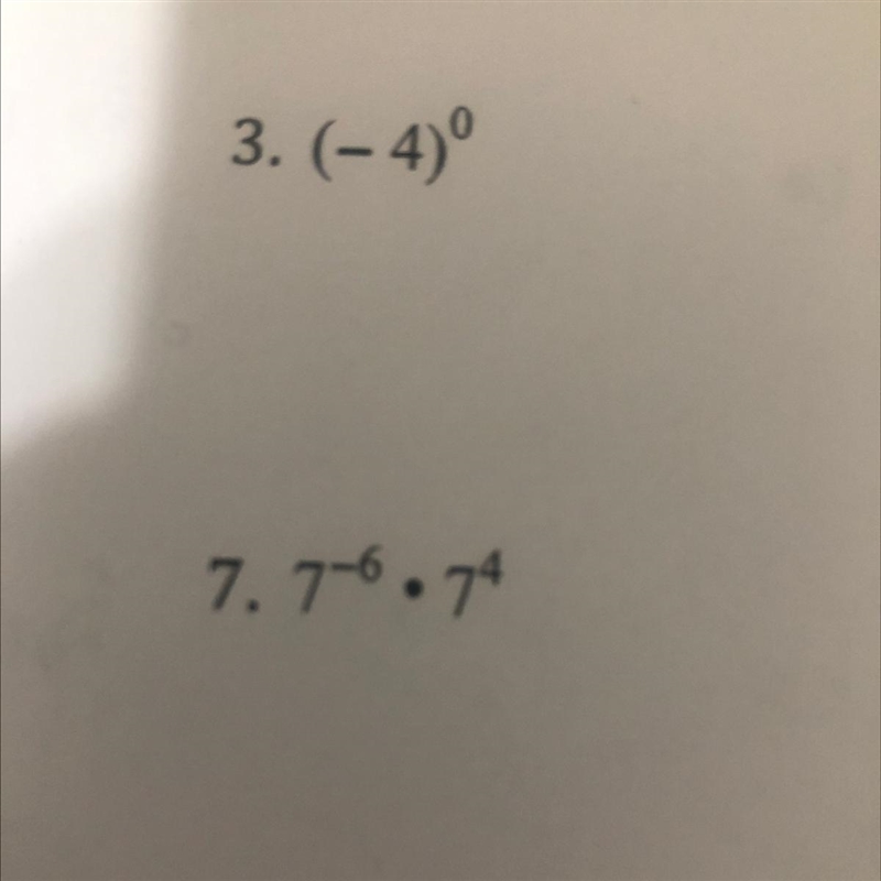 7 to the power of -6, times 7 to the power of 4-example-1