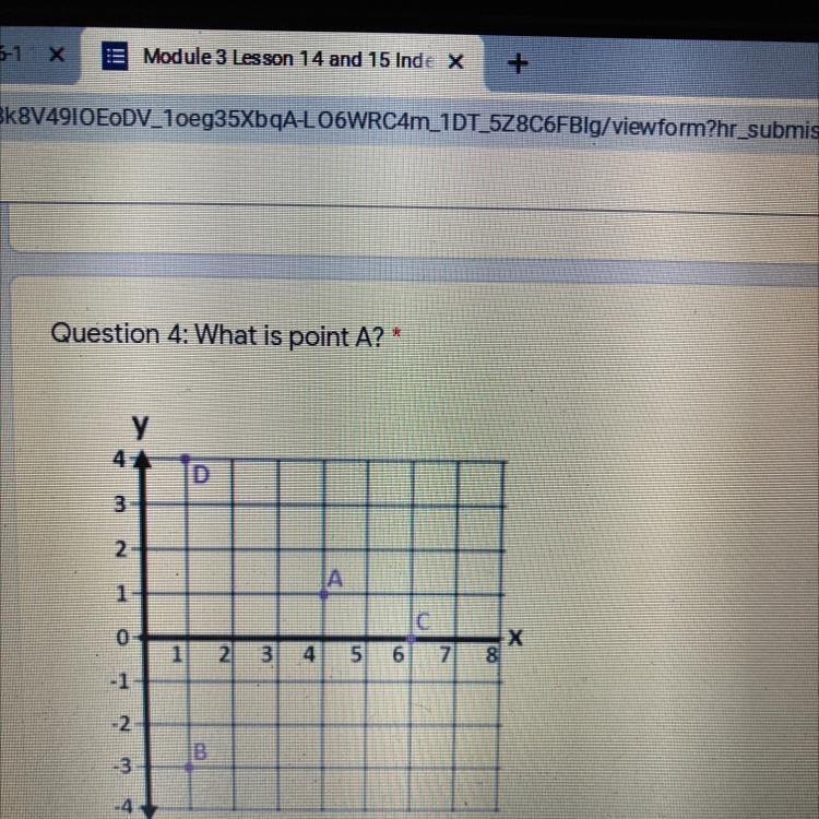 What is point A on the coordinate plane-example-1