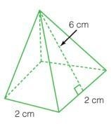 A square pyramid is shown. What is the surface area of the pyramid? Enter your answer-example-1