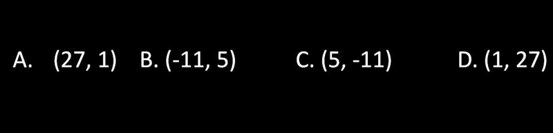 Which ordered pair is a solution to the system of equations below? y = -2x – 1 y = 3x-example-1