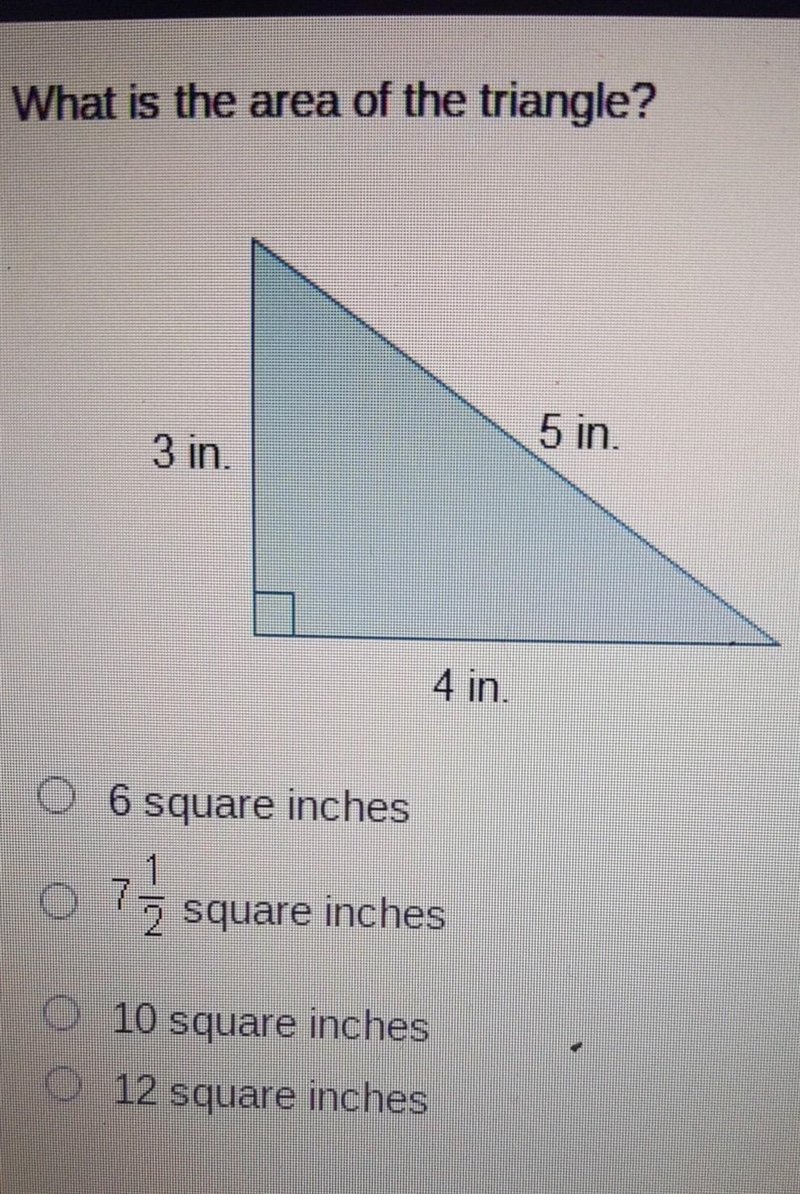 What is the area of the triangle?​-example-1