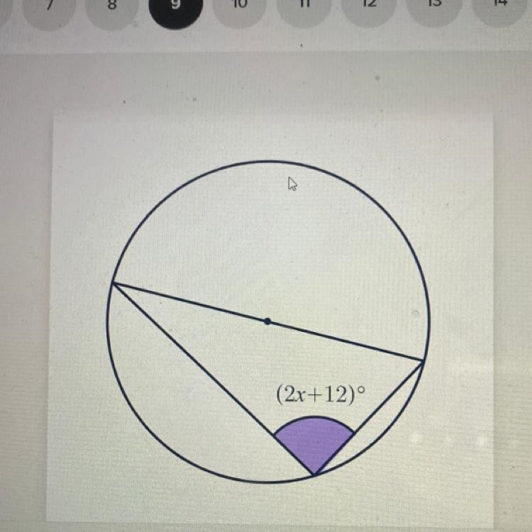 Find the value of x (2x+12)-example-1