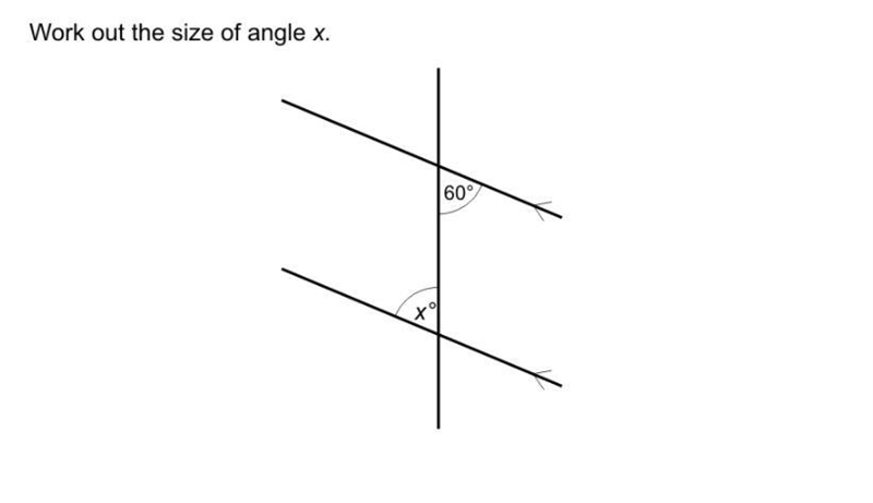 What's the angle of x?-example-1