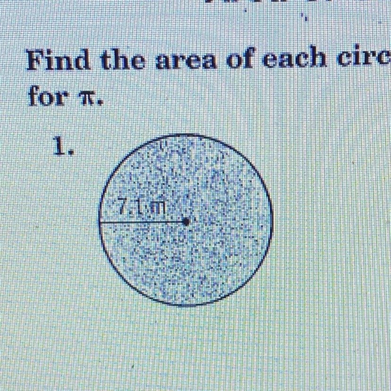 Area of circle with 7.1km rounded to the nearest tenth-example-1